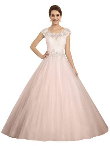 Avorio Abito da ballo Barca Illusione Pizzo Abiti da sposa Fabbrica