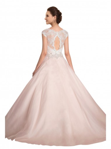 Avorio Abito da ballo Barca Illusione Pizzo Abiti da sposa Fabbrica