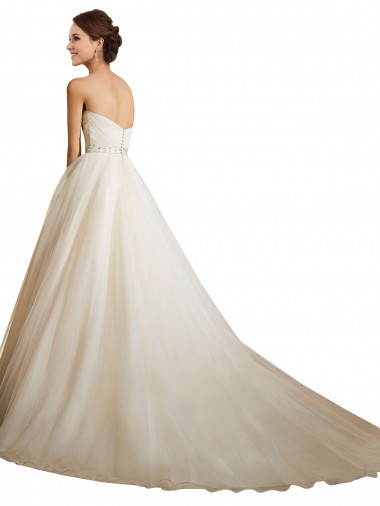 Avorio Abito da ballo Innamorato Tulle Abiti da sposa Fabbrica