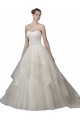 Avorio Abito da ballo Scoop Senza spalline Tulle Pizzo Abiti da sposa Fabbrica