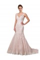 Avorio & Blush Stile sirena Scollatura a V Tulle Pizzo Abiti da sposa Fabbrica