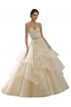 Avorio & Champagne Abito da ballo Innamorato Tulle Pizzo Abiti da sposa Fabbrica