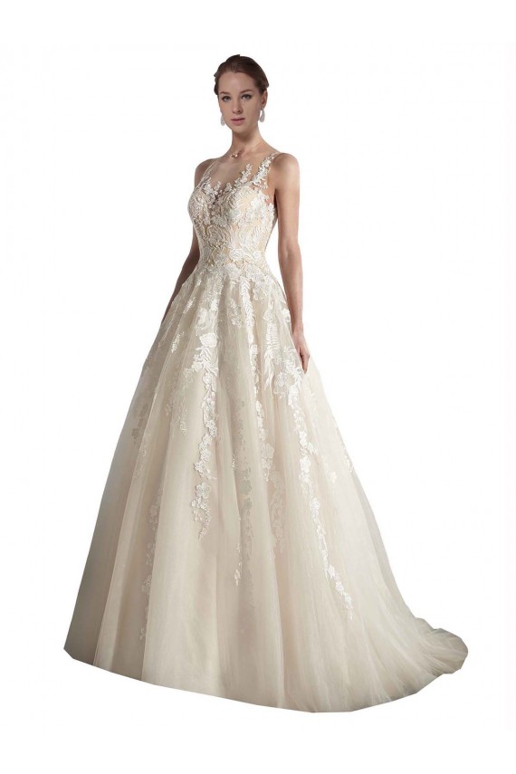 Avorio & Champagne Linea A Illusione Tulle Abiti da sposa Fabbrica