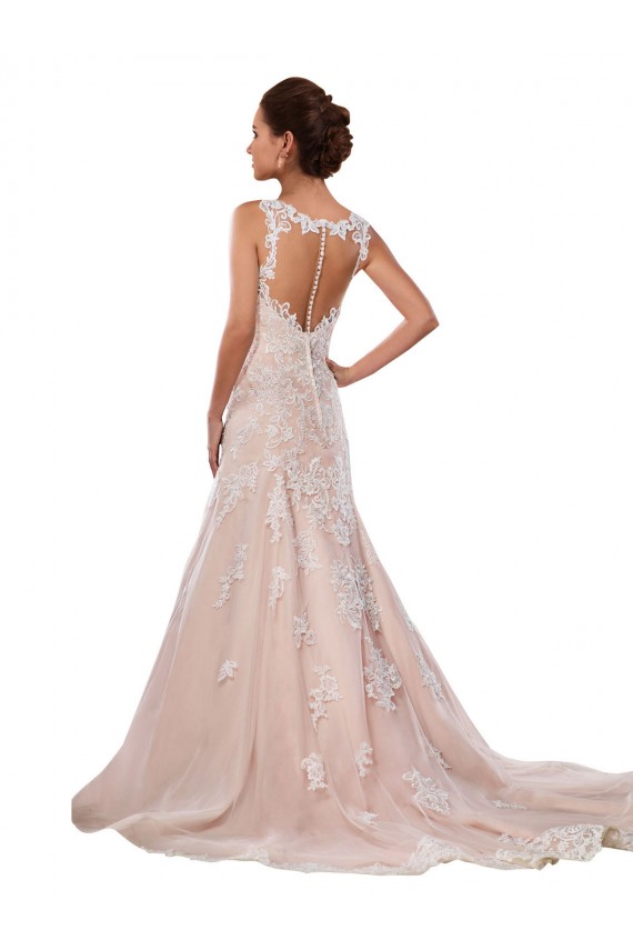 Avorio & Champagne Linea A Scollatura a V Pizzo Classico Abiti da sposa Fabbrica