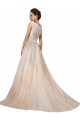 Avorio & Champagne Linea A Scollatura a V Tulle Pizzo Abiti da sposa Fabbrica