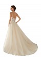 Avorio & Champagne Linea A Scollatura a V Tulle Pizzo Classico Abiti da sposa Fabbrica