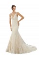 Avorio & Champagne Stile sirena Scollatura a V Pizzo Abiti da sposa Fabbrica