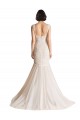 Avorio & Champagne Stile sirena Scollatura a V Sweep treno Tulle Abiti da sposa Fabbrica