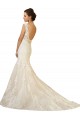 Avorio & Champagne Stile sirena Scollatura a V Tulle Pizzo Abiti da sposa Fabbrica