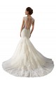 Avorio & Champagne Stile sirena Scollatura a V Tulle Pizzo Abiti da sposa Fabbrica