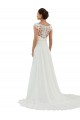 Avorio Linea A Barca Chiffona Classico Abiti da sposa Fabbrica