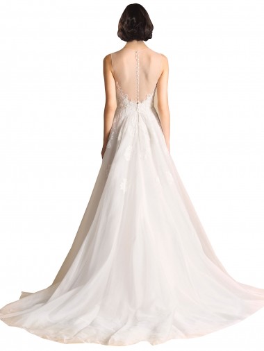 Avorio Linea A Illusione Tulle Abiti da sposa Fabbrica