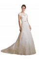 Avorio Linea A Illusione Tulle Pizzo Classico Abiti da sposa Fabbrica