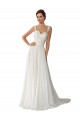 Avorio Linea A Innamorato Chiffona Pizzo Abiti da sposa Fabbrica