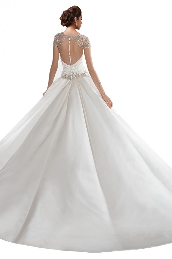 Avorio Linea A Innamorato Raso Abiti da sposa Fabbrica