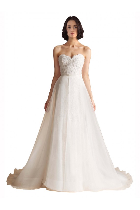 Avorio Linea A Innamorato Sweep treno Tulle Abiti da sposa Fabbrica