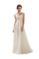 Avorio Linea A Scollatura a V Sweep treno Chiffona Pizzo Abiti da sposa Fabbrica