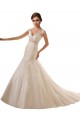 Avorio Linea A Scollatura a V Tulle Pizzo Abiti da sposa Fabbrica