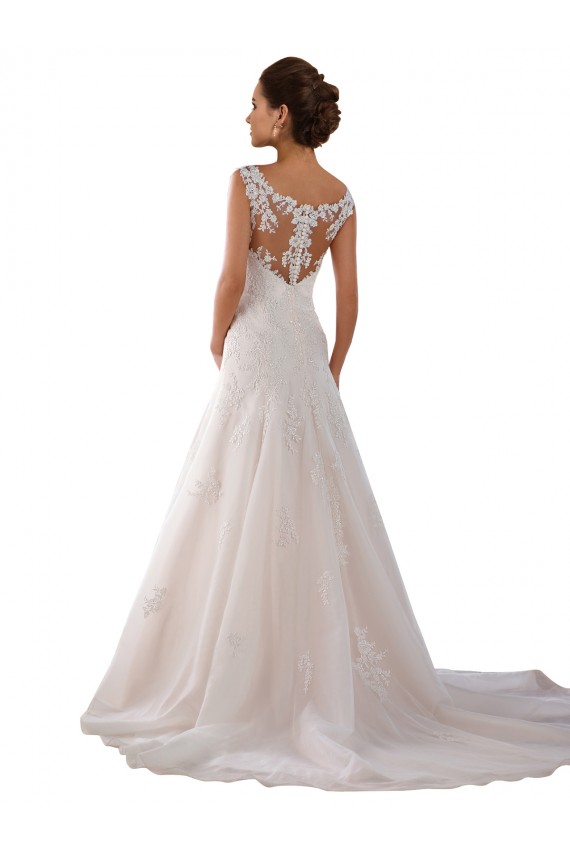 Avorio Linea A Scoop Tulle Abiti da sposa Fabbrica