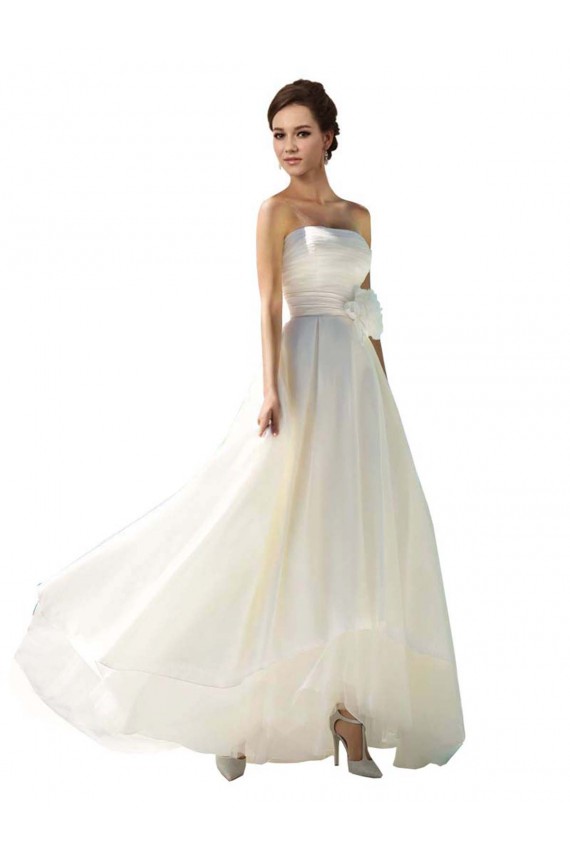 Avorio Linea A Senza spalline Chiffona Abiti da sposa Fabbrica