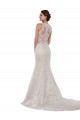 Avorio Stile sirena Alto Collo Pizzo Abiti da sposa Fabbrica