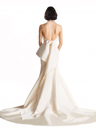 Avorio Stile sirena Capestro Raso Spiaggia Abiti da sposa Fabbrica