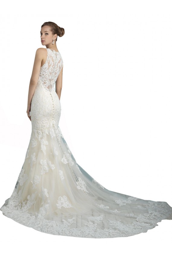Avorio Stile sirena Illusione Tulle Spiaggia Abiti da sposa Fabbrica