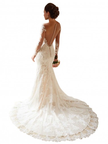 Avorio Stile sirena Innamorato Pizzo Abiti da sposa Fabbrica
