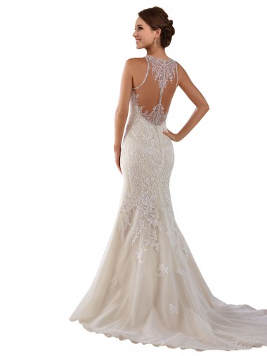 Avorio Stile sirena Innamorato Pizzo Abiti da sposa Fabbrica