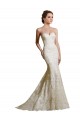 Avorio Stile sirena Innamorato Raso Pizzo Abiti da sposa Fabbrica