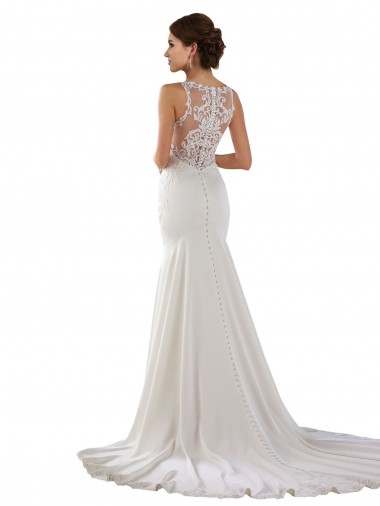 Avorio Stile sirena Innamorato Sweep treno Pizzo Crespo Elastico Abiti da sposa Fabbrica
