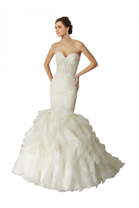 Avorio Stile sirena Innamorato Tulle Abiti da sposa Fabbrica