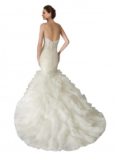 Avorio Stile sirena Innamorato Tulle Abiti da sposa Fabbrica