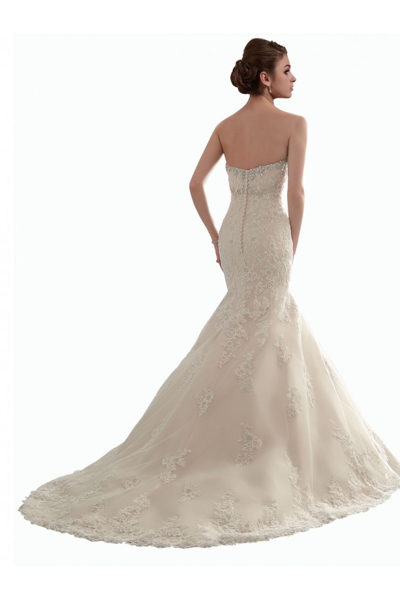Avorio Stile sirena Innamorato Tulle Pizzo Classico Abiti da sposa Fabbrica