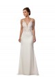 Avorio Stile sirena Scollatura a V Pizzo Crespo Elastico Abiti da sposa Fabbrica