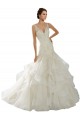 Avorio Stile sirena Scollatura a V Tulle Abiti da sposa Fabbrica