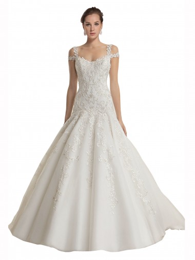 Avorio Stile sirena Sweep treno Tulle Pizzo Abiti da sposa Fabbrica
