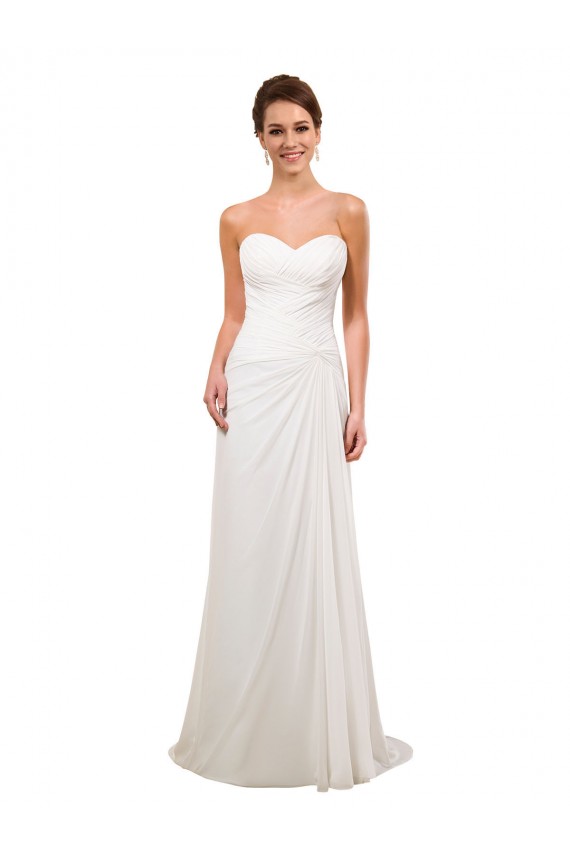 Avorio Tubino Innamorato Chiffona Abiti da sposa Fabbrica