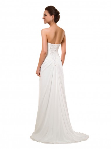 Avorio Tubino Innamorato Chiffona Abiti da sposa Fabbrica
