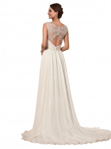 Avorio Tubino Innamorato Chiffona Abiti da sposa Fabbrica