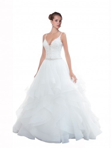 Bianco Abito da ballo Sottili Innamorato Tulle Spiaggia Abiti da sposa Fabbrica