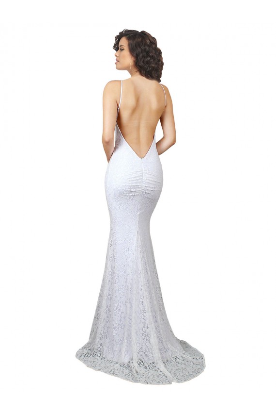 Bianco Stile sirena Alto Collo Sweep treno Pizzo Abiti da sposa Fabbrica