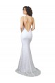 Bianco Stile sirena Alto Collo Sweep treno Pizzo Abiti da sposa Fabbrica
