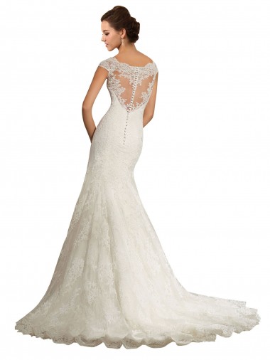 Bianco Stile sirena Barca Pizzo Abiti da sposa Fabbrica