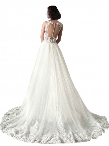 Bianco Stile sirena Innamorato Tulle Pizzo Abiti da sposa Fabbrica