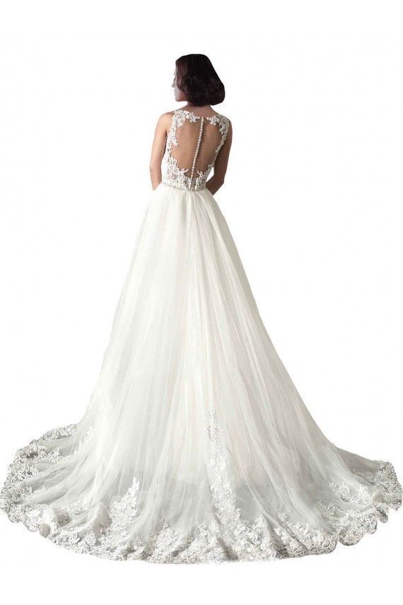 Bianco Stile sirena Innamorato Tulle Pizzo Abiti da sposa Fabbrica