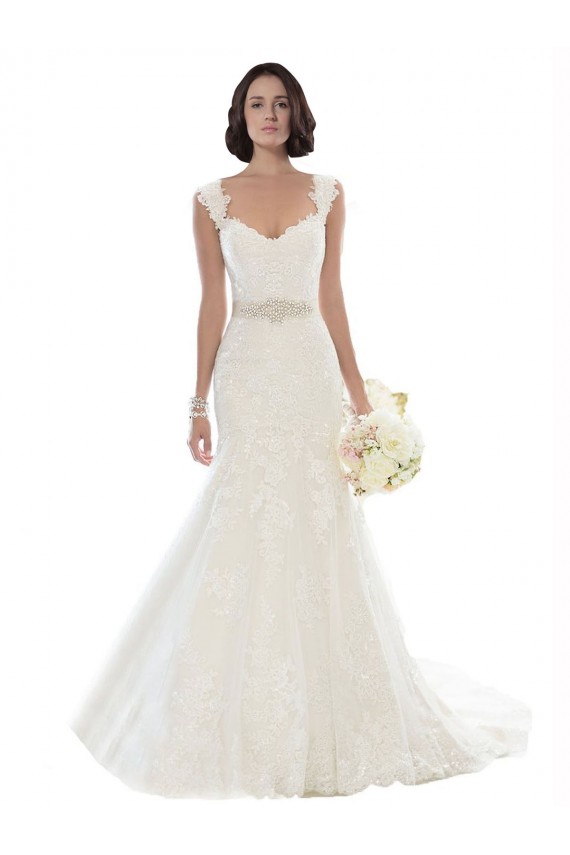 Bianco Stile sirena Pizzo Spiaggia Abiti da sposa Fabbrica