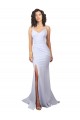 Bianco Stile sirena Sottili Alto Collo Crespo Elastico Semplice Spiaggia Abiti da sposa Fabbrica