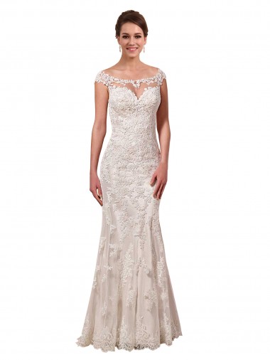 Bianco Tubino Barca Illusione Pizzo Abiti da sposa Fabbrica