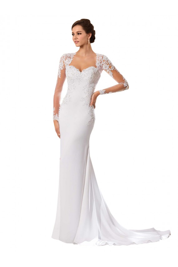 Bianco Tubino Innamorato Chiffona Pizzo Abiti da sposa Fabbrica